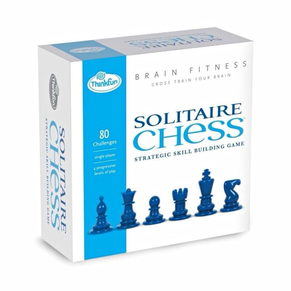 THINKFUN Solitaire CHESS Single Player Brain Fitness 80 Challenges (Bx 13)